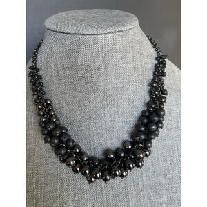 Lia Sophia Bubble Necklace Choker Black 20” Chunky Statement Cocktail Career